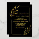 Recherche de black and gold mariage invitations Botanique