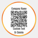 Search for black white orange stickers Text