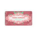 Search for distressed return address labels Red