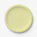 Search for yellow gingham plates Plaid