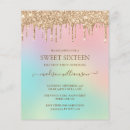 Search for rainbow sweet 16 invitations 16th birthday party