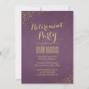Search for purple retirement party invitations Work