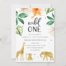 Recherche de jungle wild one birthday invitations Verdure