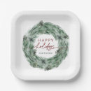 Recherche de holiday paper plates Couronne de noël