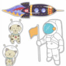 Search for cosmonauts stickers Rocket
