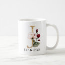 Search for burgundy and gold mugs Watercolor