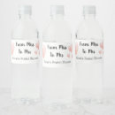 Search for bridal shower water bottle labels Black and white