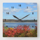 Recherche de feuille rouge horloges Feuilles