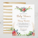 Search for bohemian baby shower invitations Flowers