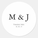 Search for bride and groom initials stickers Round