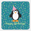 Search for happy penguin stickers Birthday