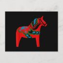 Recherche de cheval rouge cartes postales Cheval de dala