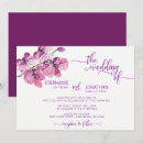 Search for purple flower wedding invitations Violet