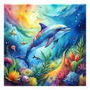 Recherche de peinture de dauphin posters Aquarelle