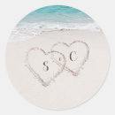 Search for beach wedding stickers elegant