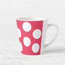 Search for white polka dots on red mugs Circle