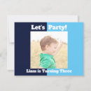 Search for boys photo birthday invitations Modern