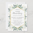 Search for green leaves wedding anniversary invitations Greenery