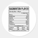 Search for badminton player stickers Funny
