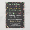 Search for green gender reveal invitations He or she