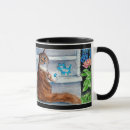 Recherche de dame folle de chat tasses Illustration