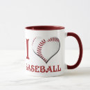 Search for baseball love mugs Heart