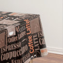 Search for coffee tablecloths Typography