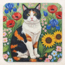 Search for calico cat coasters Floral