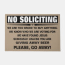 Search for no soliciting doormats Front door