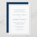 Search for formal navy blue wedding invitations Typography