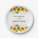 Search for party wedding plates Sunflowers