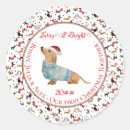 Search for cute dachshund stickers Santa paws