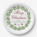 Search for christmas paper plates Red and green