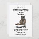 Search for raccoon birthday invitations Funny