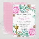 Search for peony first communion invitations Gold