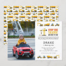 Search for construction truck birthday invitations Boy