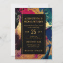 Search for gold foil geometric wedding invitations Black and gold