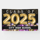 Search for purple and gold graduation banners Senior