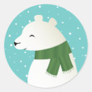 Search for cartoon polar bear stickers Winter