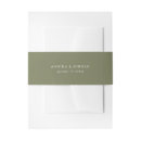 Search for wedding invitation belly bands Greenery