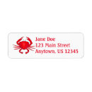 Search for red crab return address labels Ocean