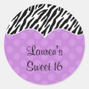 Search for purple zebra stickers Sweet 16