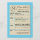 Search for library card baby shower invitations Book