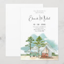 Recherche de voyage mariage invitations Aquarelle