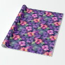 Search for hibiscus wrapping paper Purple