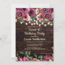 Search for wood sweet 16 invitations String lights