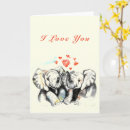 Search for elephant valentines day cards Watercolor