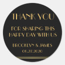 Search for great gatsby wedding stickers Thank you