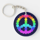 Search for rainbow flower keychains Peace