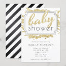 Recherche de glam baby shower invitations Parties scintillant or